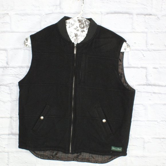 Lyle & Scott Other - Lyle & Scott Black Wool Cashmere Blend Full Zipper Vest Size XL